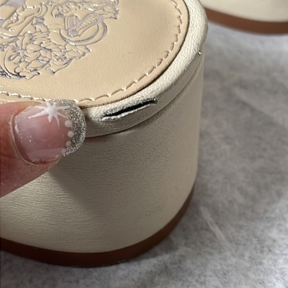 New Vince Camuto Semtera Block Heel Slide Sandal Cream Beige Braided Sz 9.5 - Picture 9 of 12